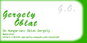 gergely oblat business card